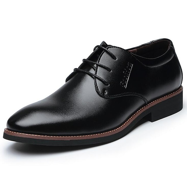  Men's Oxfords Formal Shoes Comfort Shoes Business Casual Office & Career Leather Black Brown Fall Spring / Lace-up / EU40