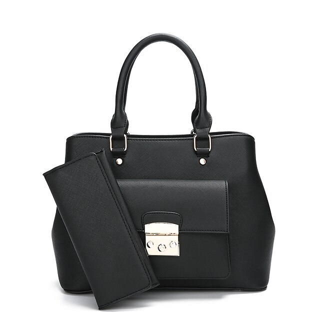  Women's Bags PU(Polyurethane) Bag Set 2 Pieces Purse Set Black / Gray / Brown / Bag Sets