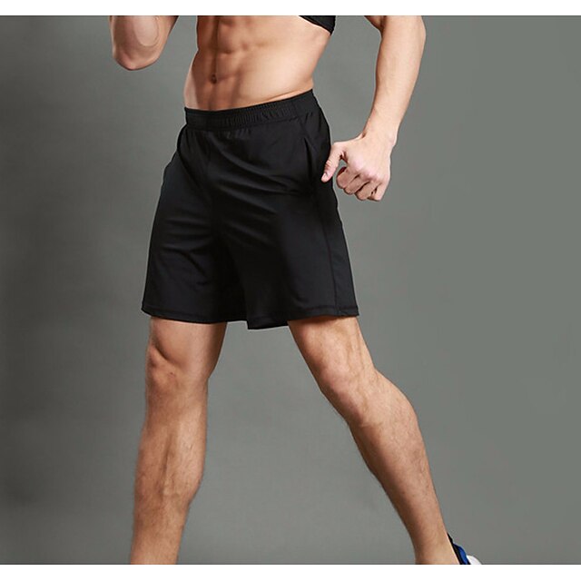  WOSAWE Herre Shorts til jogging Splitt shorts til jogging Sport Shorts Sommer Trening Treningsøkt Pustende Fort Tørring Fitness, Løping & Yoga Sport Svart / Elastisk / Fukt Wicking