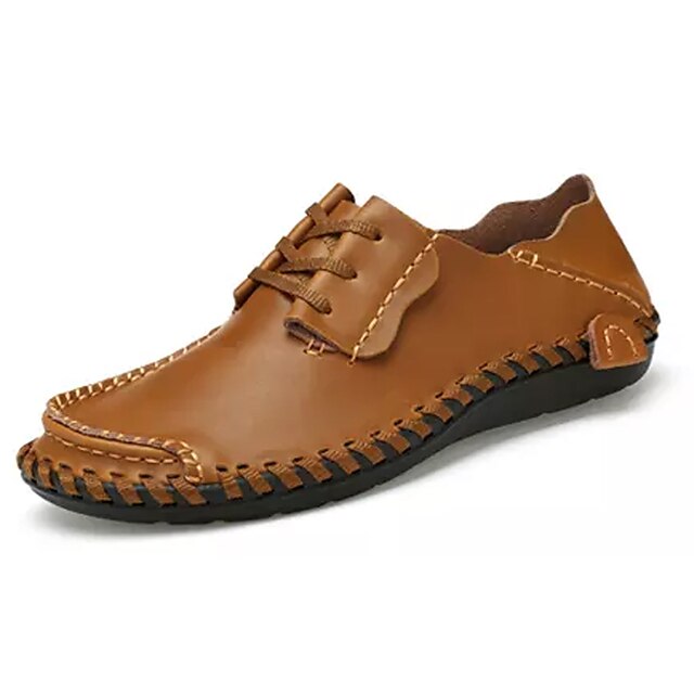  Homens Sapatos Confortáveis Couro Ecológico Primavera / Outono Mocassins e Slip-Ons Caminhada Azul / Castanho Claro / Castanho Escuro / Cadarço