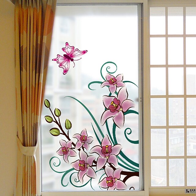  Window Film & Stickers Decoration Floral / Floral Style Print PVC / Vinyl Window Sticker