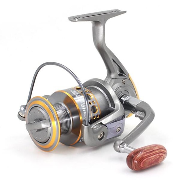  Portes canne Moulinet spinnerbait 5.2:1 Braquet+13 Roulements à billes Orientation à la main Echangeable Pêche en mer / Pêche d'eau douce / Pêche de la carpe - DC5000 / Pêche au leurre