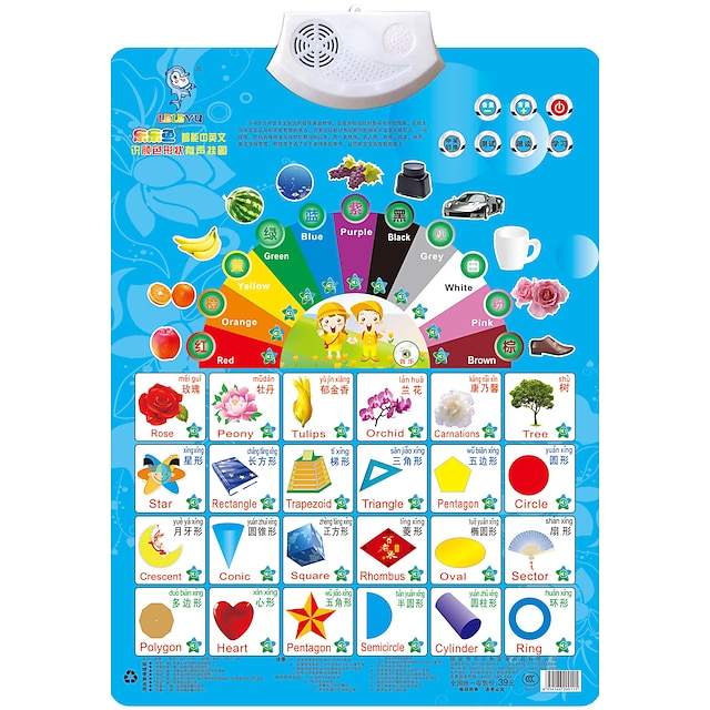  Cartões Educativos Brinquedo de Leitura Plásticos Crianças Para Meninos Para Meninas Brinquedos Dom