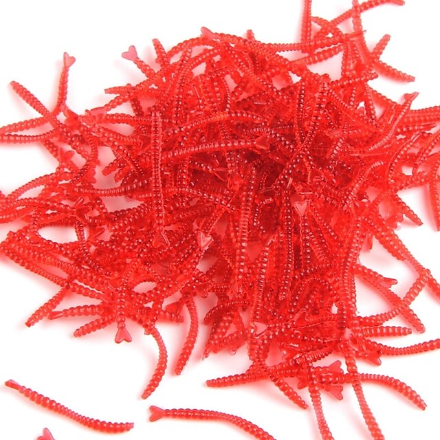  100 pcs Esche morbide Esca Esche morbide Confezioni di esche Grubs Galleggiante Bass Trota Luccio Pesca a mulinello Pesca di acqua dolce Pesca di carpe Silicone / Pesca con esca