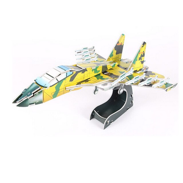  Zabawki 3D Puzzle Drewniane puzzle Samolot Myśliwiec Zrób to Sam Papier wysokiej jakości Klasyczny Dla dzieci Unisex Dla chłopców Dla dziewczynek Zabawki Prezent