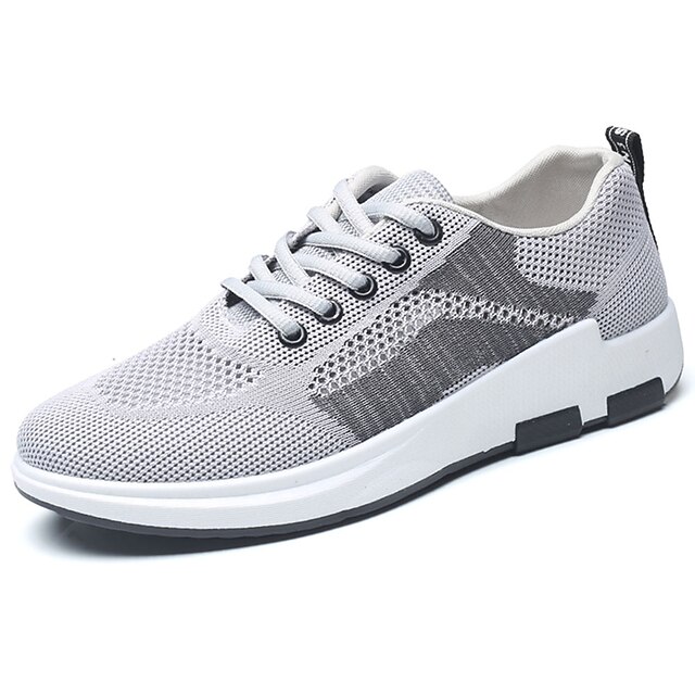  Men's PU(Polyurethane) Spring / Summer Comfort Sneakers Black / Gray