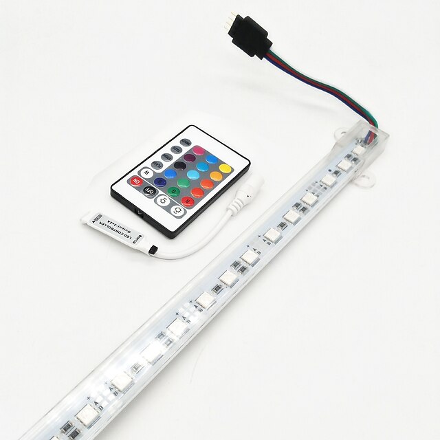  ZDM® 1m Rigid LED Light Bars 72 LEDs 5050 SMD RGB Waterproof / Remote Control / RC / Color-Changing 12 V / IP65