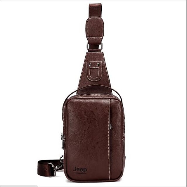  Men's Bags PU(Polyurethane) Sling Shoulder Bag for Outdoor Black / Brown