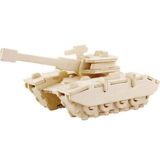  Robotime 3D Puzzle Jigsaw Puzzle Wooden Puzzle Tank Lion DIY Wooden Natural Wood Kid's Unisex Boys' Girls' Toy Gift