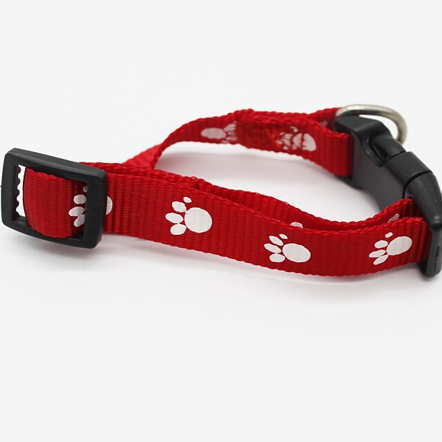  Chat Chien Colliers Sans fil Géométrie Nylon Rouge