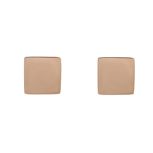  Women's Geometric Stud Earrings - Friends Geometric, Unique Design, Classic Gold For Party / Stage / Practise / Rose Gold Plated