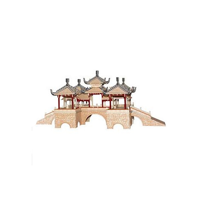  قطع تركيب3D تركيب النماذج الخشبية بناء مشهور الزراعة الصينية اصنع بنفسك خشبي استايل صيني للأطفال للجنسين ألعاب هدية
