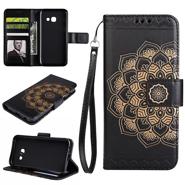  Capinha Para Samsung Galaxy A5(2017) / A3(2017) Carteira / Porta-Cartão / Com Suporte Capa Proteção Completa Mandala Rígida PU Leather para A3 (2017) / A5 (2017) / A7 (2017)