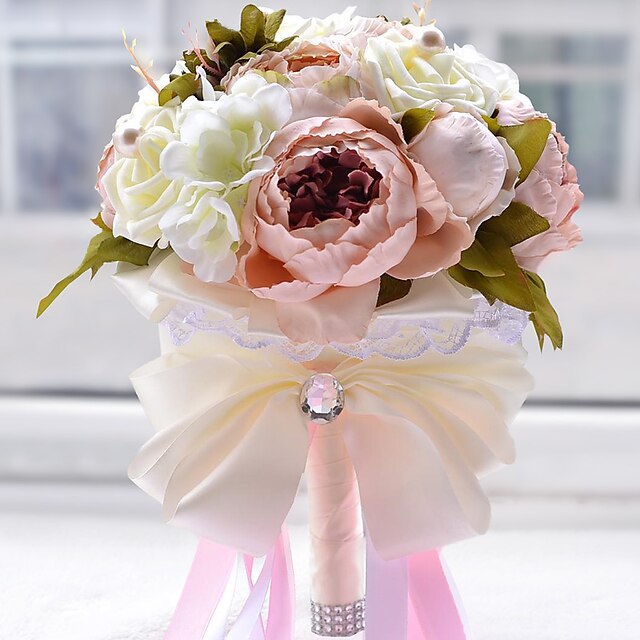  Wedding Flowers Bouquets Wedding Lace / Silk / Organza 9.84