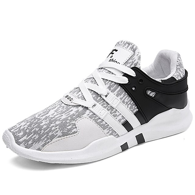  Men's Tulle Spring / Summer / Fall Comfort Sneakers Walking Shoes Black / White / Black / Red / Light Pink / Party & Evening / Winter / Lace-up / Party & Evening / Outdoor