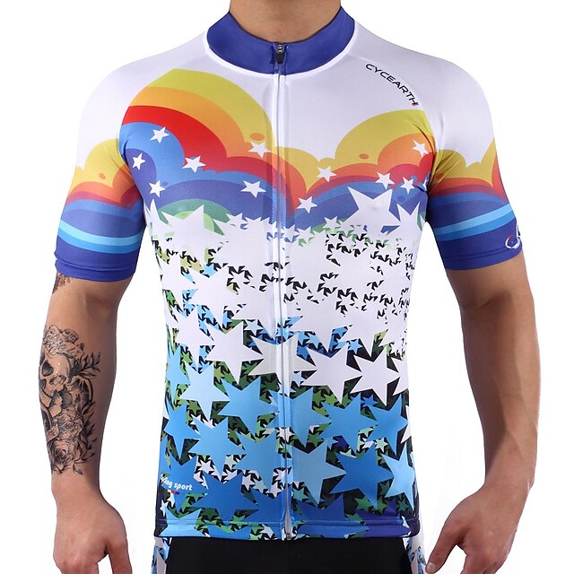  Short Sleeve Cycling Jersey Bike Quick Dry Spandex, 100% Polyester, Lycra