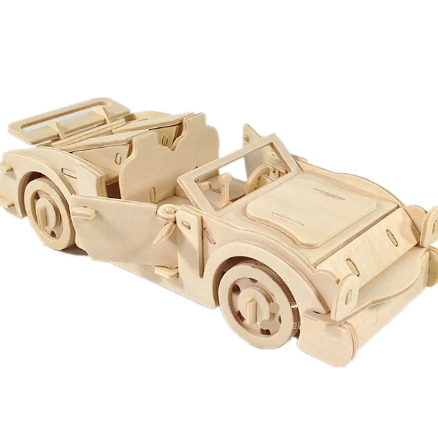  Toy Car 3D Puzzle Jigsaw Puzzle Plane / Aircraft Car DIY Wooden Classic Unisex Boys' Toy Gift / Wooden Model
