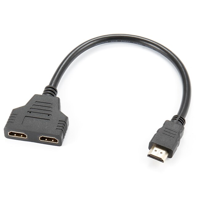  Kabel HDMI samec na HDMI zásuvka duální 1-2 cestný rozdělovač kabelového adaptéru pro HDTV