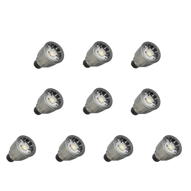  10stk 7 W LED-spotpærer 780 lm GU10 1 LED perler COB Mulighet for demping Varm hvit Kjølig hvit 110-220 V / 10 stk. / CE