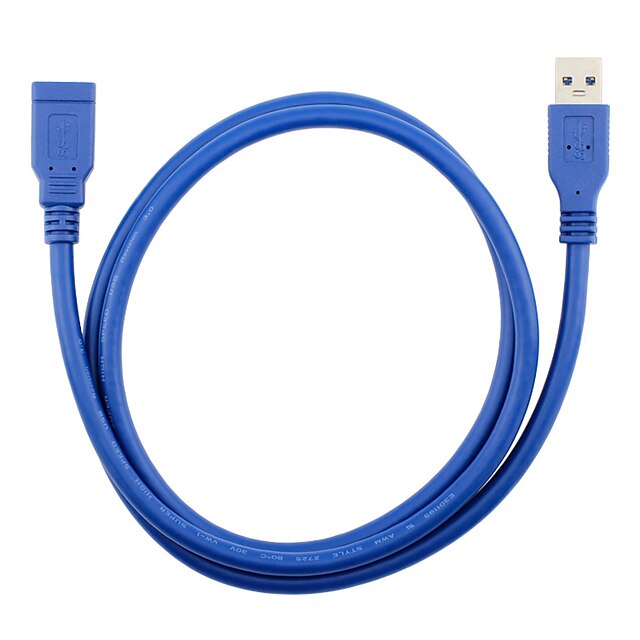  USB 3.0 para USB 3.0 Macho-Fêmea 0.6m (2 pés)