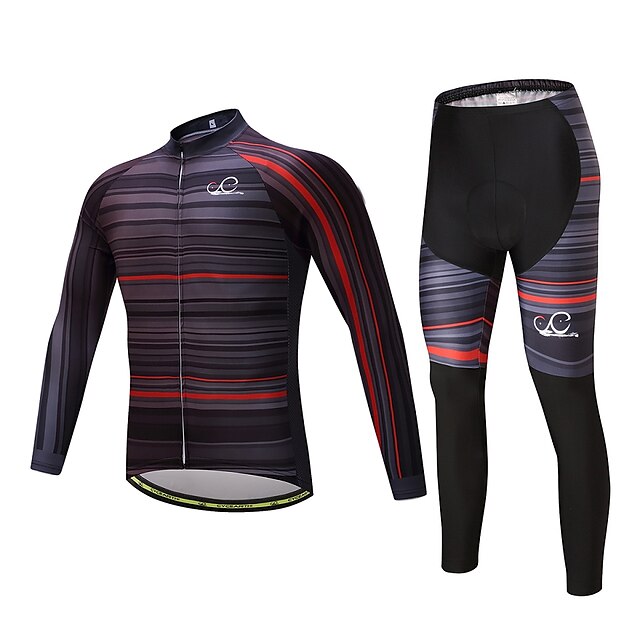  Long Sleeve Cycling Jersey with Tights Bike Clothing Suit Quick Dry Sports Polyester Spandex Silicon Clothing Apparel / Lycra