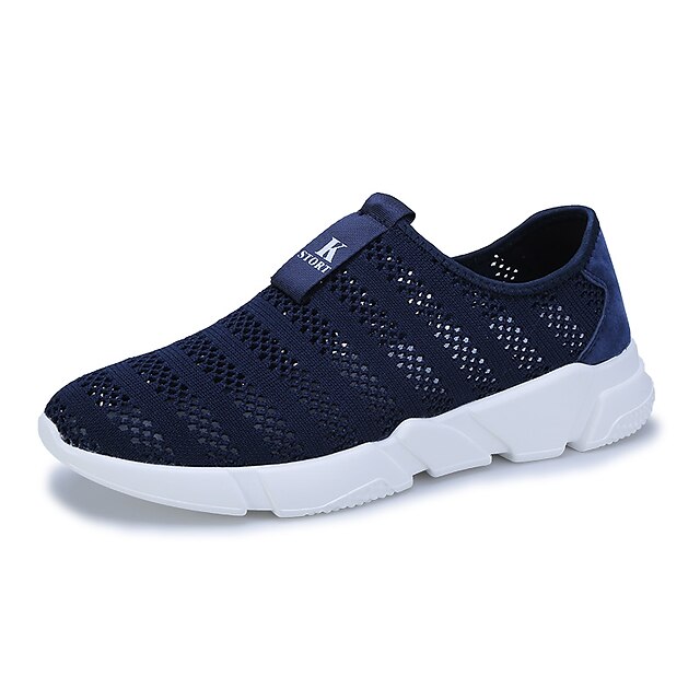  Men's Tulle Summer Comfort Loafers & Slip-Ons Walking Shoes Blue / Black