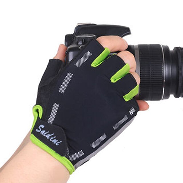  Bike Gloves / Cycling Gloves Lightweight Breathable Anti-Slip Quick Dry Half Finger Sports Gloves Mountain Bike MTB Blue Black Arm Green for Adults' Fishing Camping / Hiking / Caving