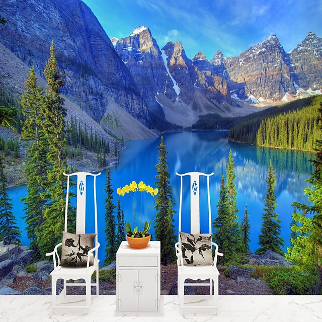  Blue Landscape Custom 3D Large Wall Covering Mural Wallpaper Fit Restaurant Bedroom Office View