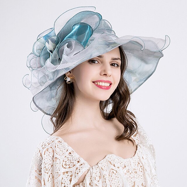  Women's Grace Silk / Organza Headpiece-Wedding / Special Occasion / Party / Casual / Outdoor Hats 1 Piece Hair Accessories