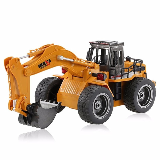  RC Car HUINA 1530 6 Channel 2.4G Excavator / Construction Truck 1:18 Remote Control / RC / Rechargeable / Electric