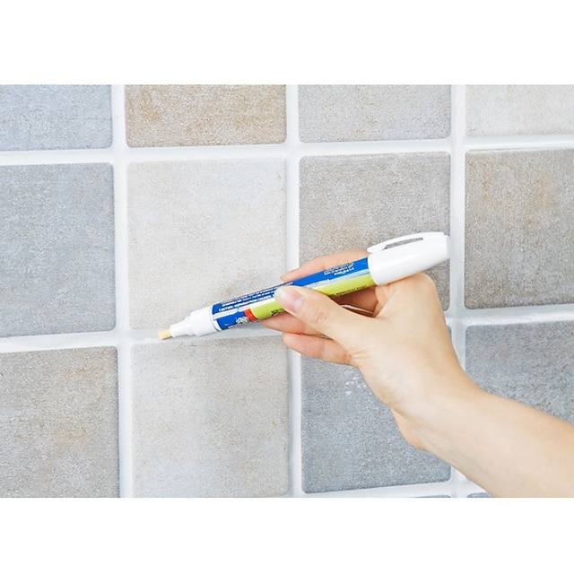  1Pcs Grout Aide Repair Tile Marker Wall Pen Bathroom Accessories Grout Aide Repair Tile Marker Wall Pen with Retail Box Tile Repair Pen Fill The Wall