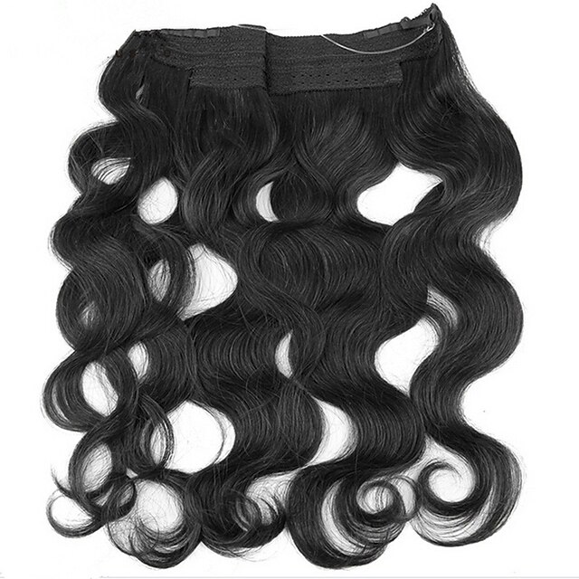  Flip In Human Hair Extensions Body Wave Human Hair Extensions Women's Natural Black