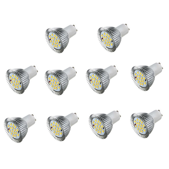  10pçs 5 W Lâmpadas de Foco de LED 450 lm GU10 16 Contas LED SMD 5730 Decorativa Branco Quente Branco Frio 85-265 V / RoHs