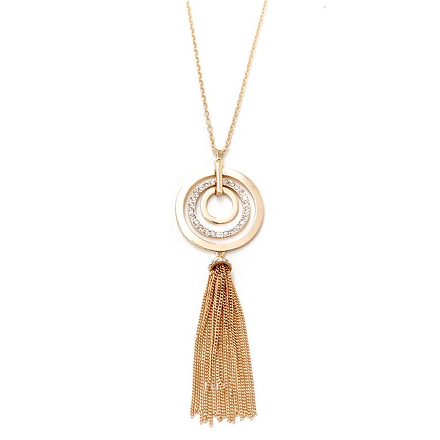  Women's Pendant Necklace - Personalized Luxury Tassel Vintage Natural Africa Euramerican Geometric Gold Silver Necklace For Christmas
