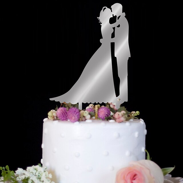 Cake Topper Birthday Wedding High Quality Plastic Wedding Birthday Party Evening with 1 PVC Bag