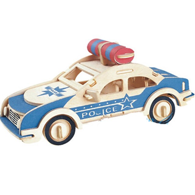  Samochodziki do zabawy Zabawki 3D Puzzle Samochód Zrób to Sam Symulacja Drewno Klasyczny Radiowóz policyjny Dla dzieci Unisex Zabawki Prezent