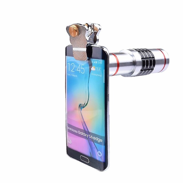  Universella klips 18x optisk teleskop lins kamera linser telefoto zoomlins för iphone 7 5 6 s samsung mobiltelefon stativ
