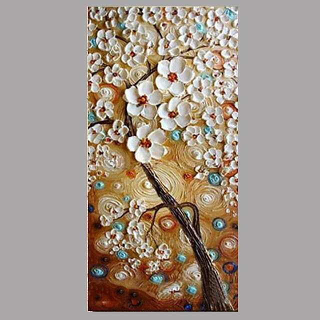  Hang malte oljemaleri Håndmalte - Blomstret / Botanisk Moderne Moderne Inkluder indre ramme / Stretched Canvas