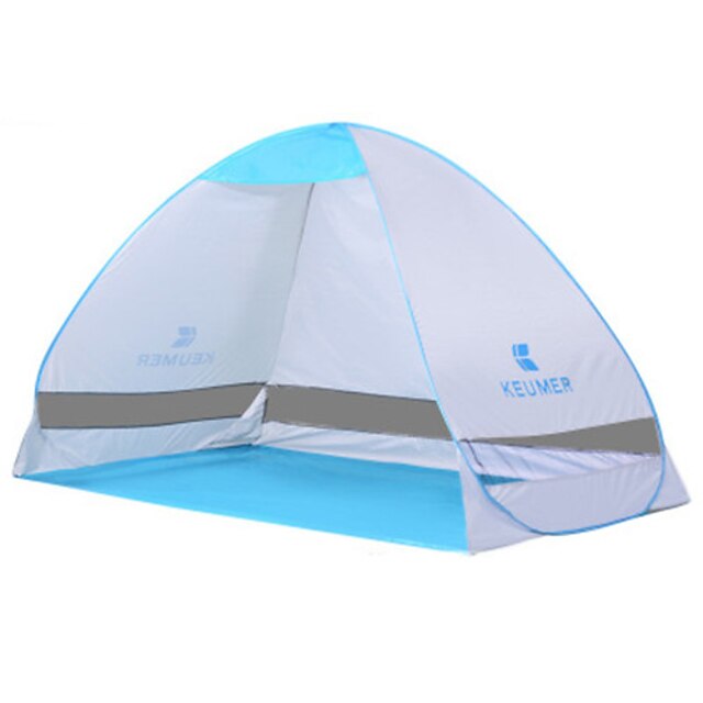  KEUMER 2 person Beach Tent Outdoor Rain Waterproof Dust Proof Single Layered Camping Tent 1500-2000 mm for Camping / Hiking Poly / Cotton PU Leather / Polyurethane Leather Canvas