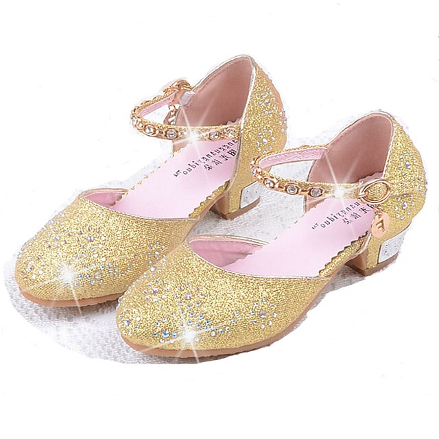  Girls' Shoes PU(Polyurethane) Spring & Summer Comfort / Flower Girl Shoes Flats Rhinestone / Sequin for Silver / Blue / Pink / TPR (Thermoplastic Rubber)
