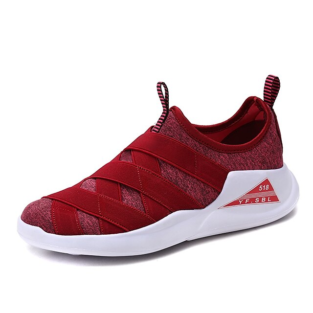  Mujer Zapatillas de Atletismo Primavera / Verano Tacón Plano Confort Suelas con luz Casual Al aire libre Tejido Running Negro / Rojo / Verde