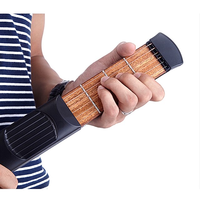  Trainer Pocket Guitar Materiaali ABS Kitara Akustinen kitara Kannettava Pocket Hauska 1 pcs Ammoon Soittimien tarvikkeet musiikin ystäville ja kouluttajille