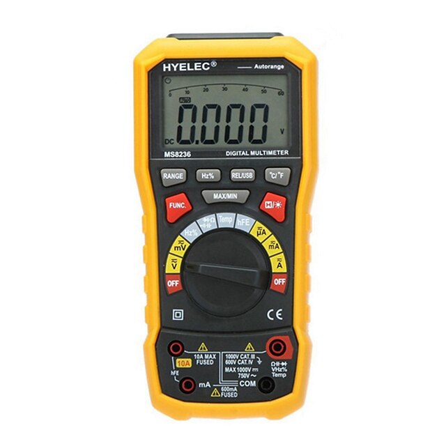  HYELEC MS8236 Auto Range Auto Power off Digital Multimeter with Temperature Test and Data Logger