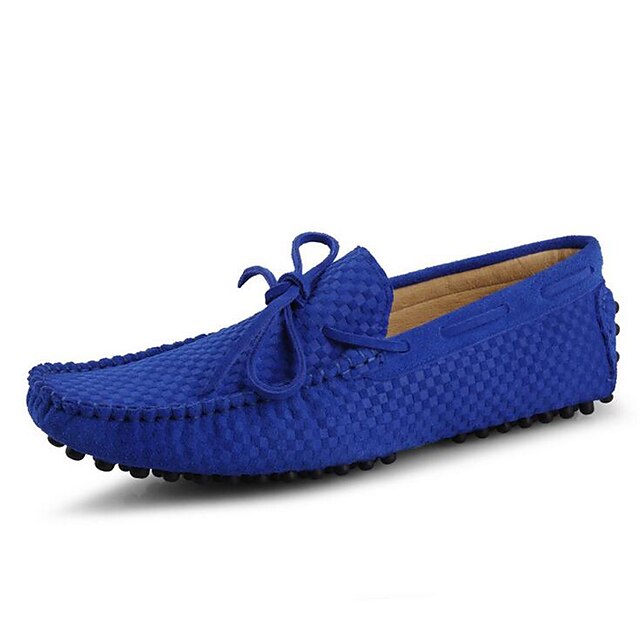  Men's Moccasin Suede Spring / Fall Boat Shoes Black / Dark Blue / Royal Blue / Party & Evening