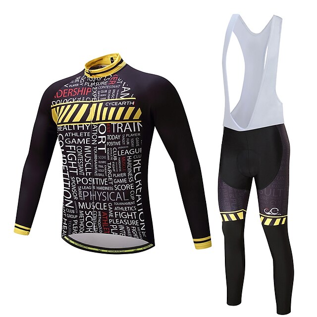  Long Sleeve Cycling Jersey with Bib Tights Bike Clothing Suit Quick Dry Sports Polyester Spandex Silicon Clothing Apparel / Lycra