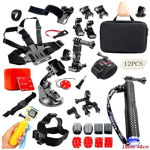  KIT Acessórios 1 pcs Para Câmara de Acção Gopro 6 Todos Xiaomi Camera SJCAM SJ4000 Esqui Alpinismo Universal PVC PC ABS / SJ5000 / SJ7000 SJCAM / SJ7000 SJCAM