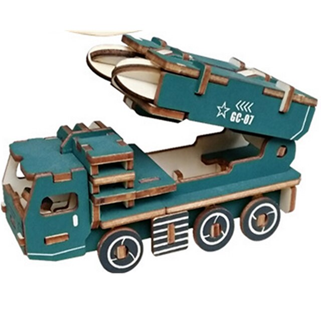 Toy Car 3D Puzzle Jigsaw Puzzle Tank Plane / Aircraft Chariot DIY Simulation Wooden Classic Unisex Toy Gift