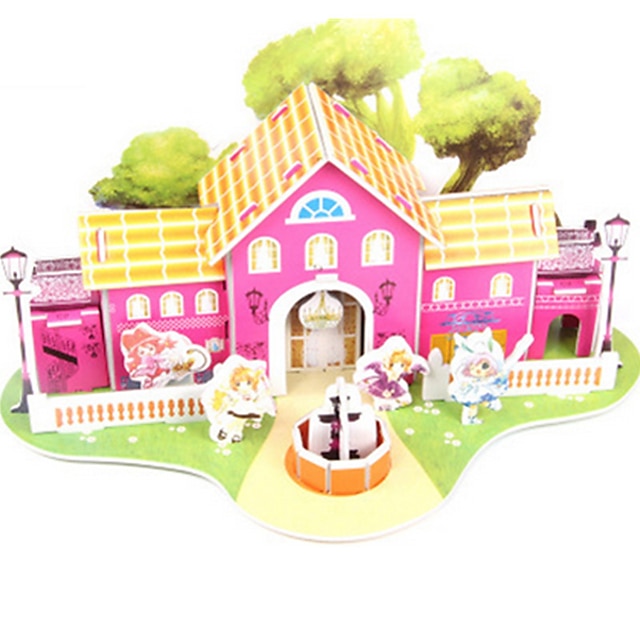  3D Puzzle Jigsaw Puzzle Wooden Puzzle House DIY High Quality Paper Classic Unisex Boys' Toy Gift