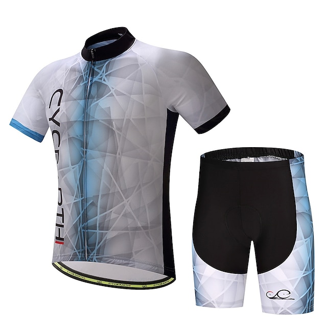  Homens Manga Curta Camisa com Shorts para Ciclismo Poliéster Lycra Moto Conjuntos Esportes Roupa