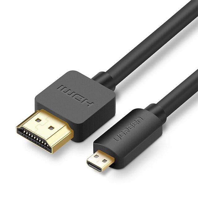  UGREEN Micro HDMI Adapterkabel, Micro HDMI til HDMI 1.4 Adapterkabel Hann - hann 1,0 m (3 ft)
